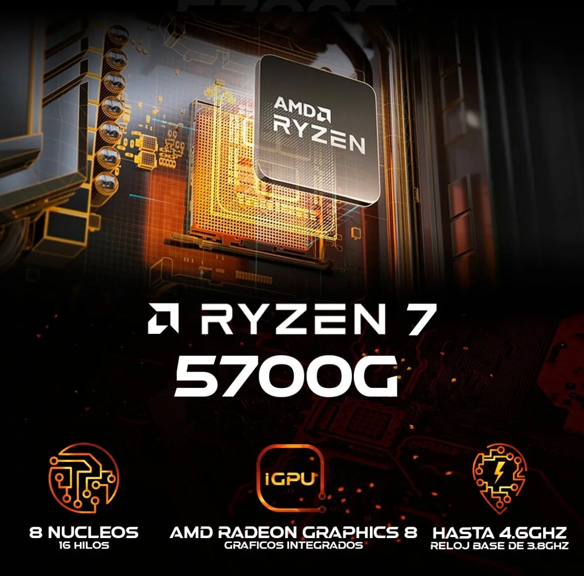 Pc Gamer Completa Ryzen 5700g 32gb Ram 1tb Ssd
Monitor Wifi